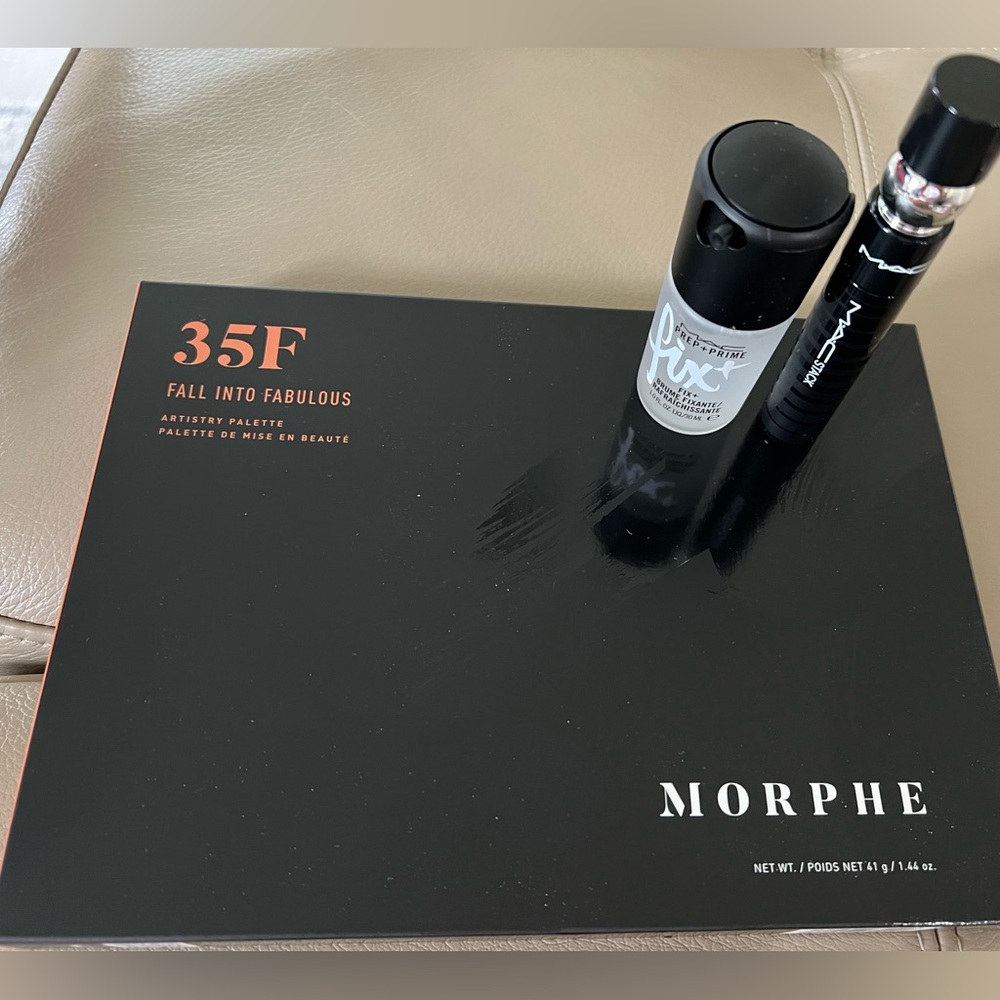 Morphe 35F Fall into Fabulous and Mac mascara and Primer